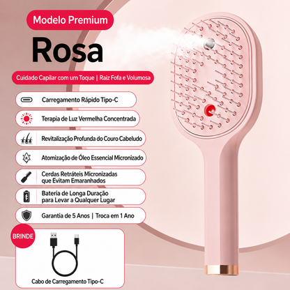Escova Alisadora e Massageadora Elétrica