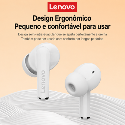 Fone de Ouvido Lenovo Bluetooth 5.2 com Redução de Ruído e Baixa Latência para Esportes